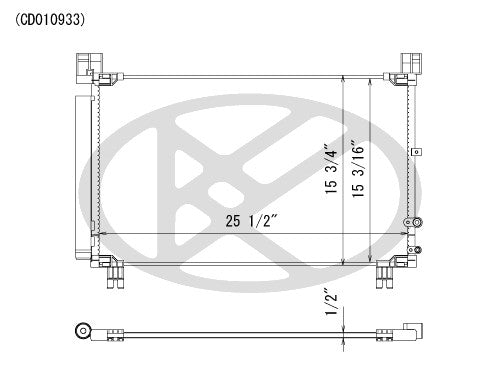 Koyorad A/C Condenser CD010933