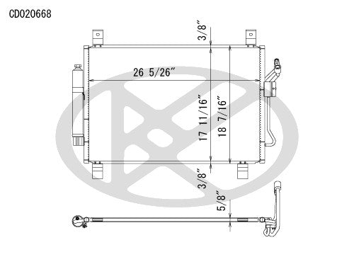 Koyorad A/C Condenser CD020668