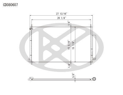 Koyorad A/C Condenser CD080607