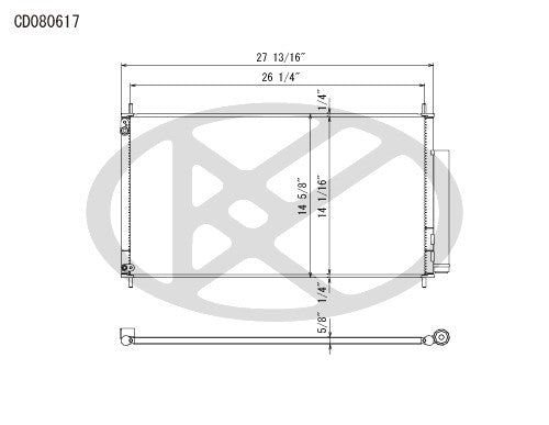 Koyorad A/C Condenser CD080617