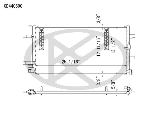 Koyorad A/C Condenser CD440690