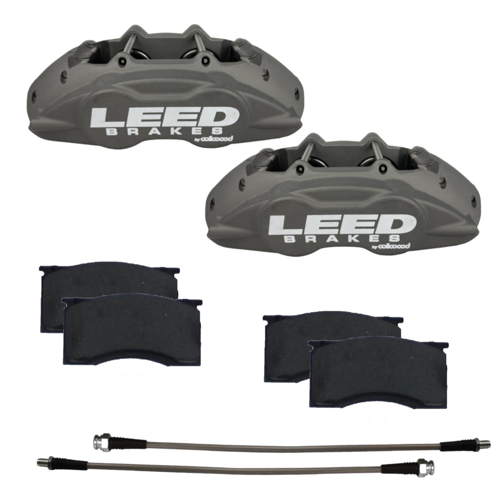 Leed Brakes 64-67 Mustang Brake Caliper/Pad Kit Anodized Brake Systems And Components Disc Brake Calipers main image