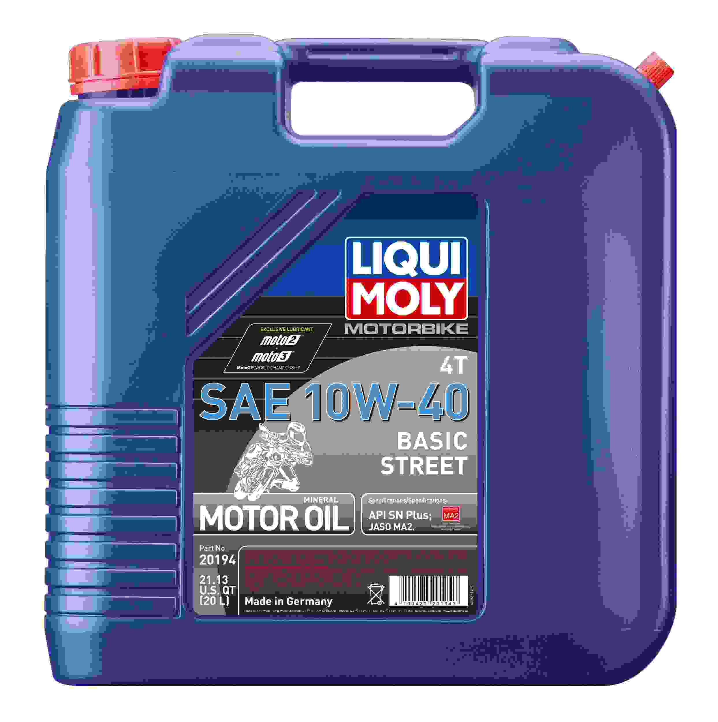 LIQUI MOLY 20L Motorbike 4T SAE 10W40 20194