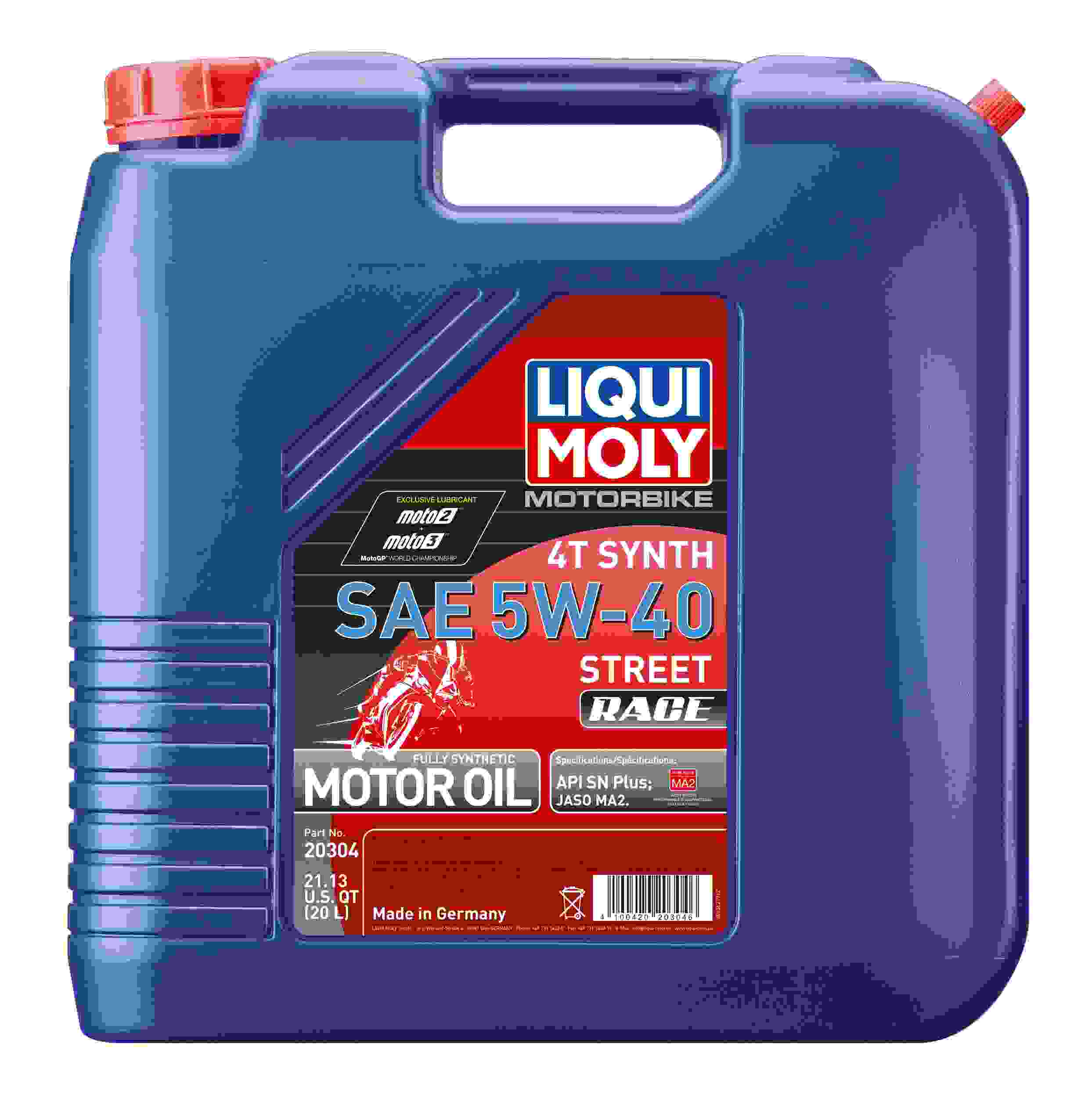 LIQUI MOLY 20L Motorbike 4T Synth SAE Street Race 20304