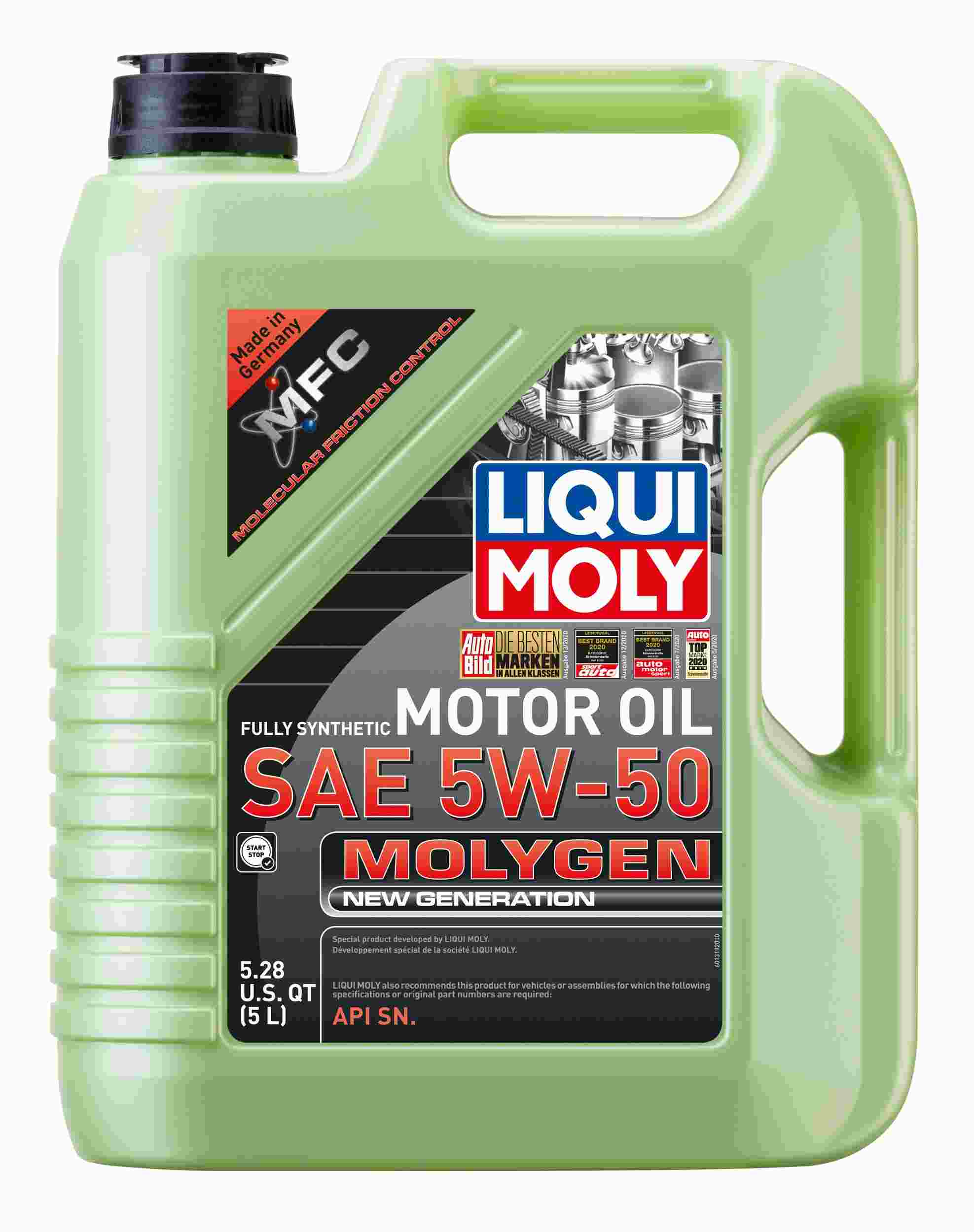 LIQUI MOLY 5L Molygen New Generation Motor Oil 5W-50 20310