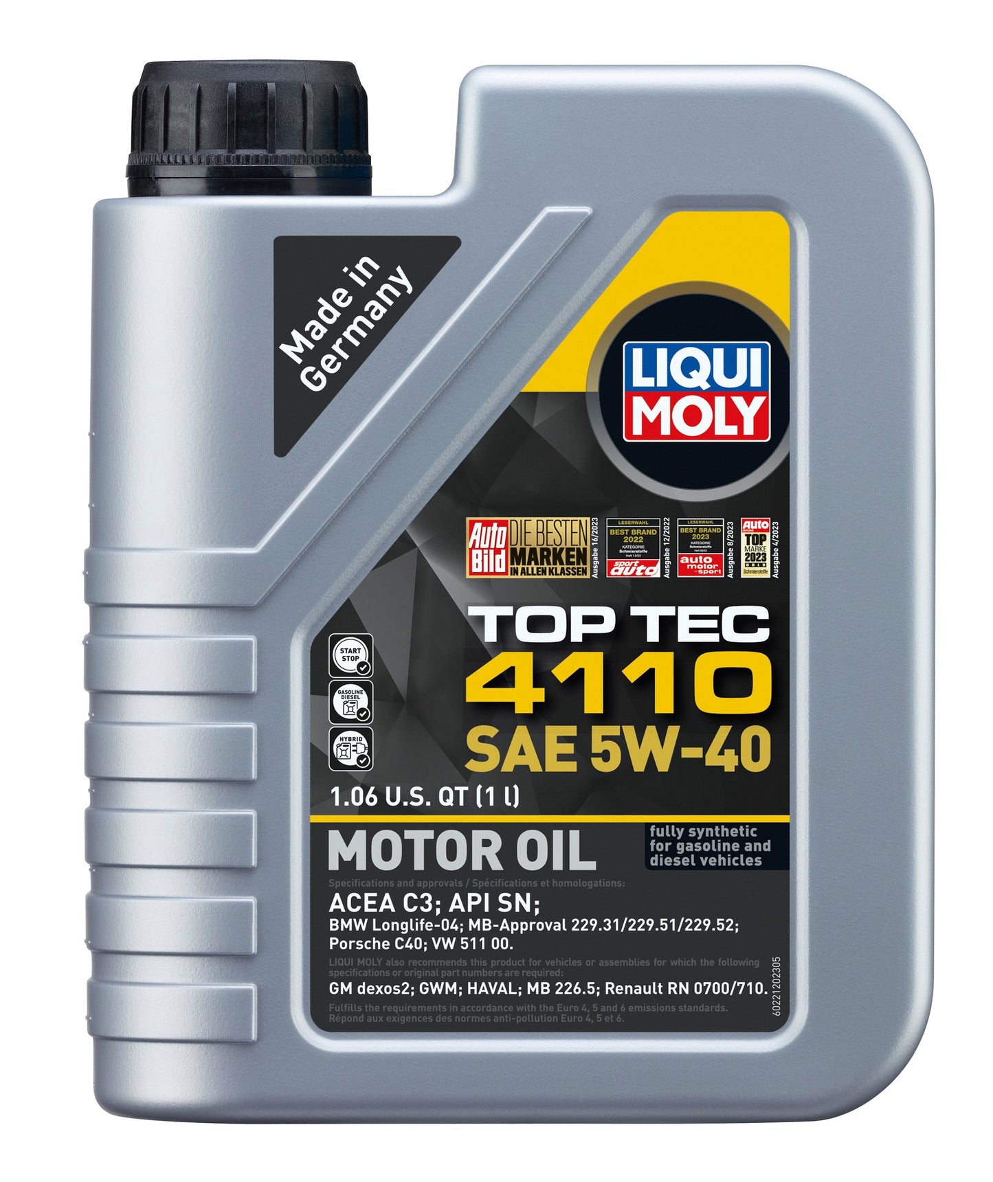 LIQUI MOLY 1L Top Tec 4110 Motor Oil SAE 5W40 22120