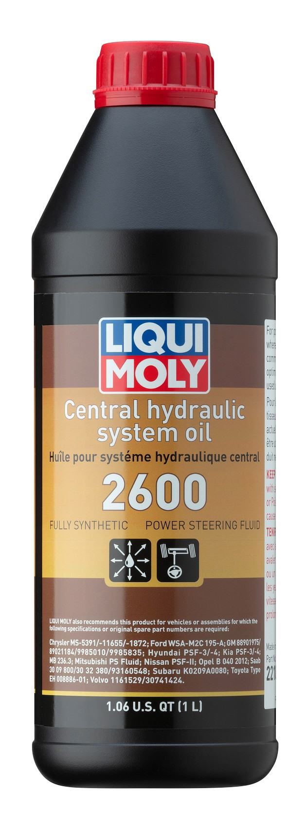 LIQUI MOLY 1L 2600 Central Hydraulic System Oil 22182