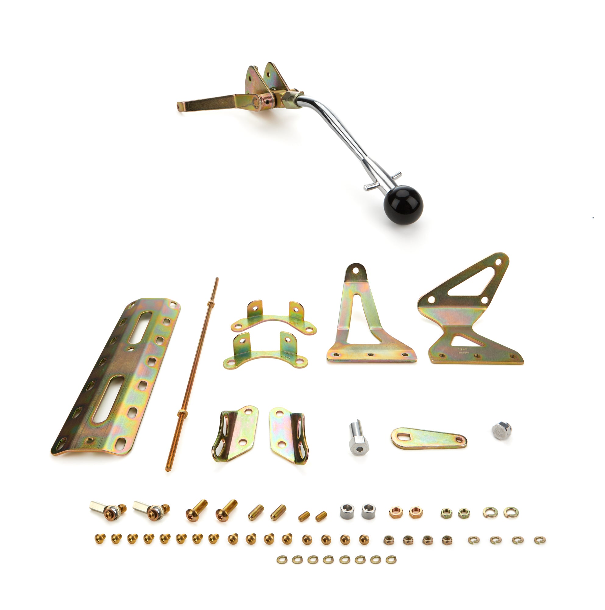 Lokar Shifter GM 4L60E Chrome 10in Single Bend Lever Shifters and Components Transmission Shifters main image