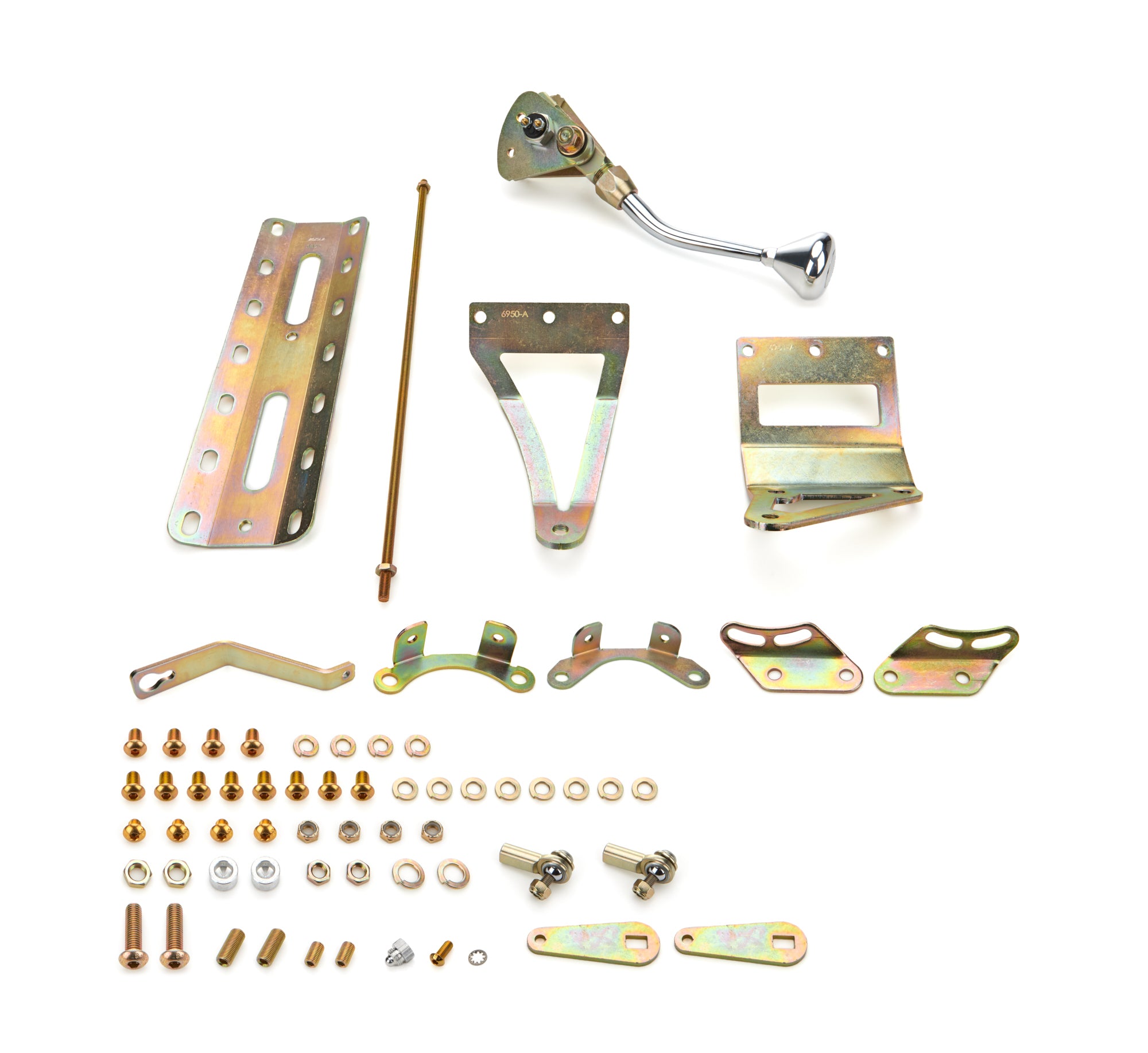 Lokar Shifter GM 4L60E Chrome 8in Single Bend Lever Shifters and Components Transmission Shifters main image