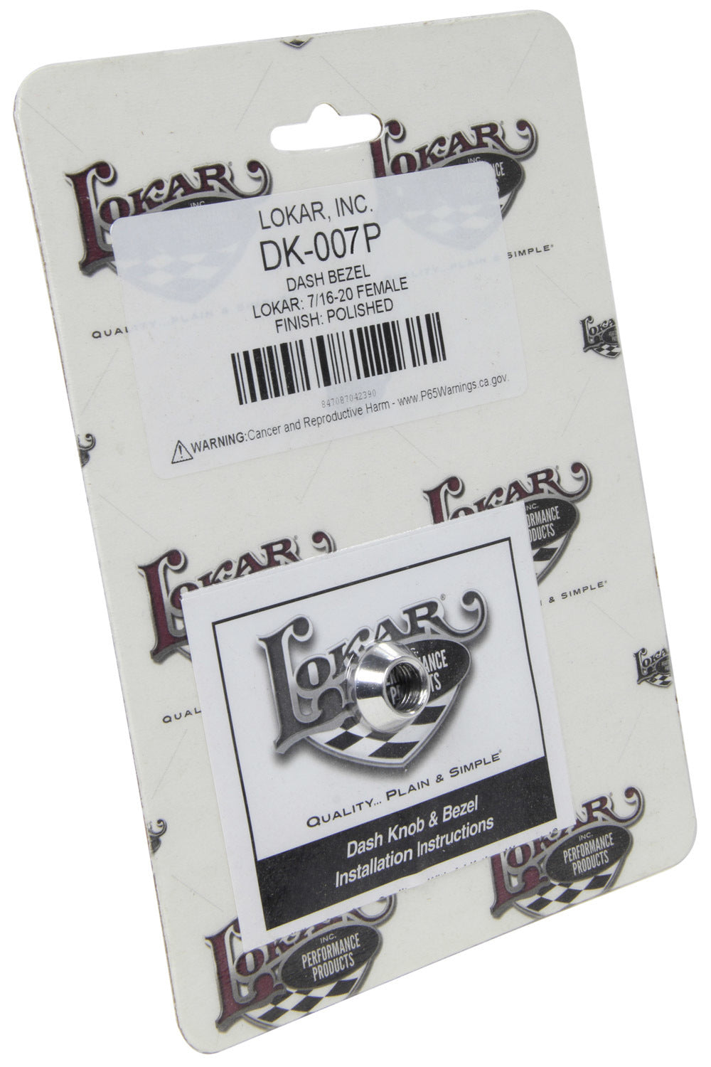 Lokar Dash Bezel Lokar 7/1 6-20 Male Polished Dash Accessories Dash Knobs main image