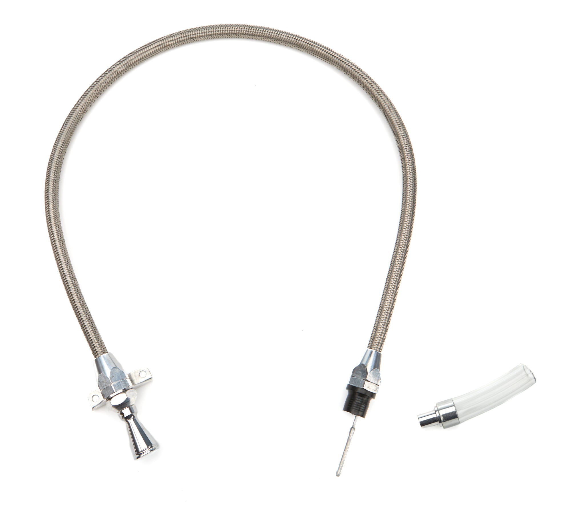 Lokar 36in Trans Dipstick Stainless Firewall Mount Automatic Transmissions and Components Automatic Transmission Dipsticks main image