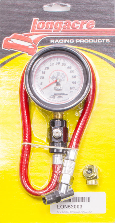 Longacre Tire Gauge 0-60PSI 2.5in GID Deluxe Wheel and Tire Tools Tire Pressure Gauges main image