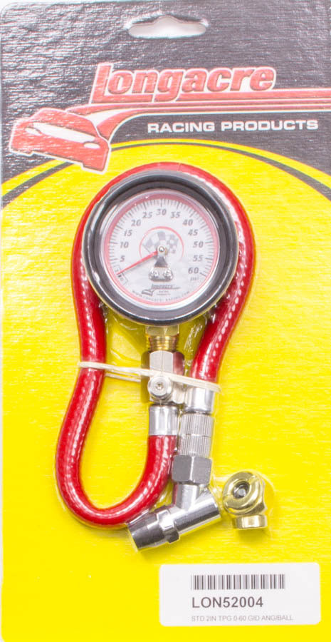 Longacre Tire Gauge 0-60PSI 2in GID Wheel and Tire Tools Tire Pressure Gauges main image