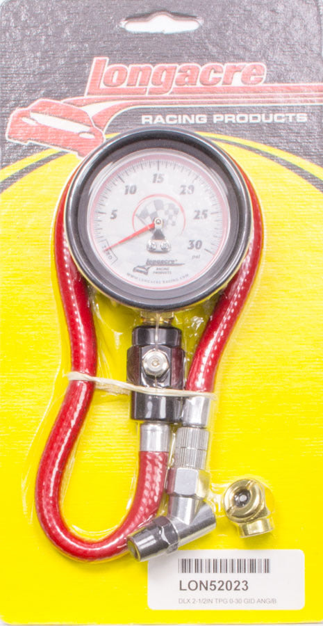 Longacre Tire Gauge 0-30PSI 2.5in GID Deluxe Wheel and Tire Tools Tire Pressure Gauges main image