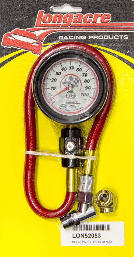 Longacre Tire Gauge 0-100PSI 2.5 in GID Deluxe Wheel and Tire Tools Tire Pressure Gauges main image
