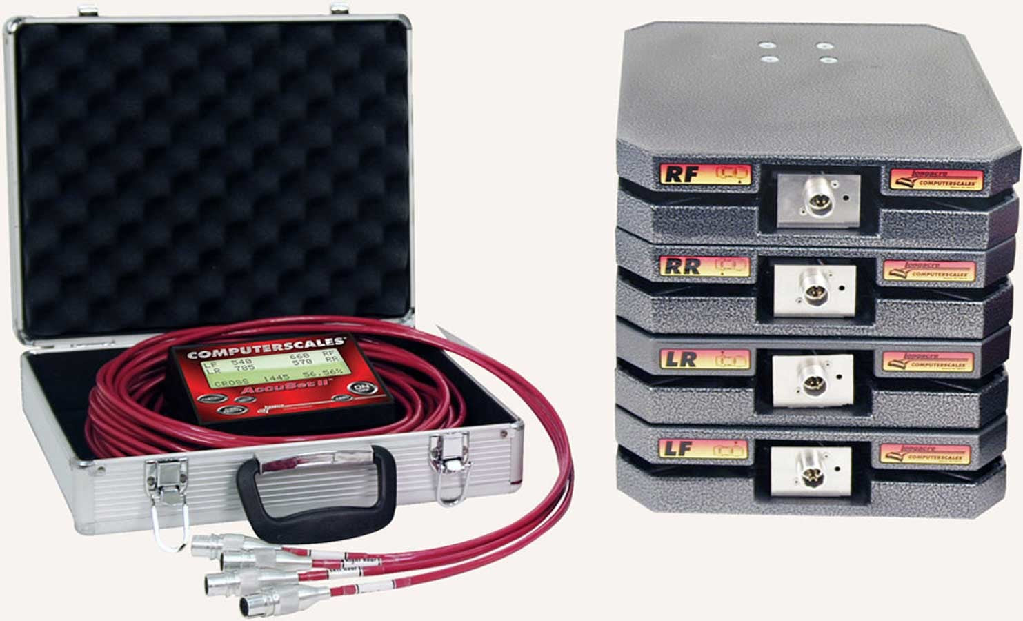 Longacre Computer Scales AccuSet II 1100lb w/12in Pad Suspension Tuning Vehicle Scales main image