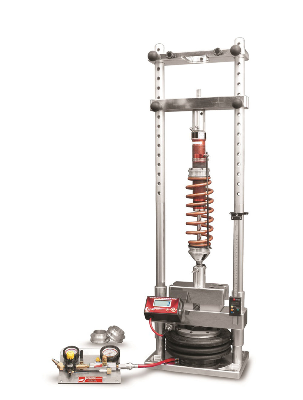 Longacre Bump Stop Coil Spring Tester 4000lb Air Power Suspension Tuning Coil Spring Rate Testers main image