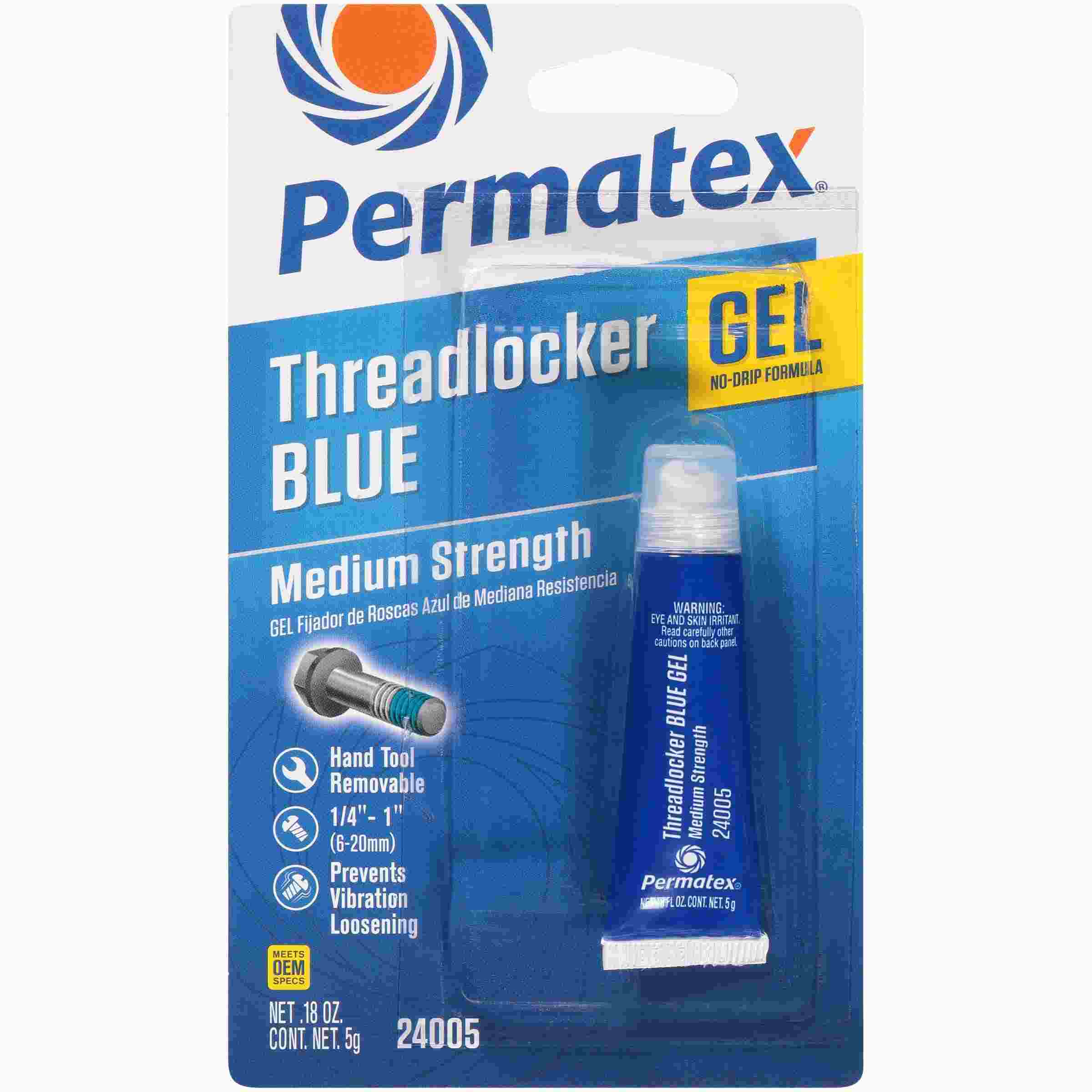 Permatex Medium Strength Threadlocker Blue Gel