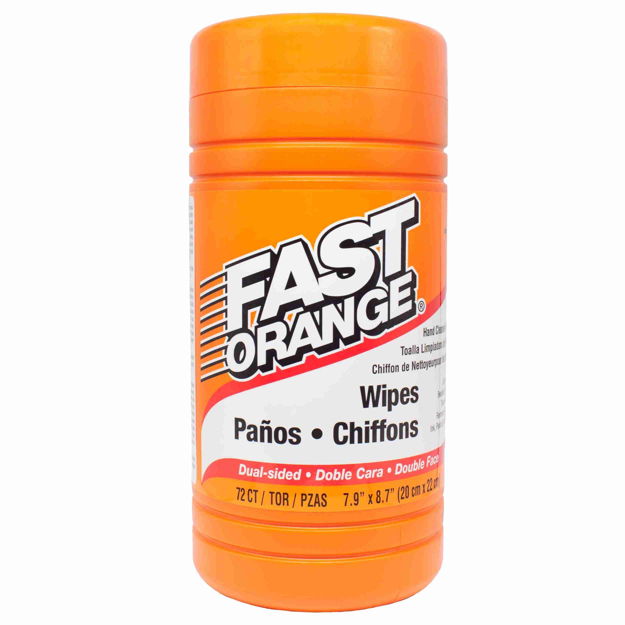 Permatex FAST ORANGE Heavy-Duty Hand Cleaner Wipes, 72 count tub, Each