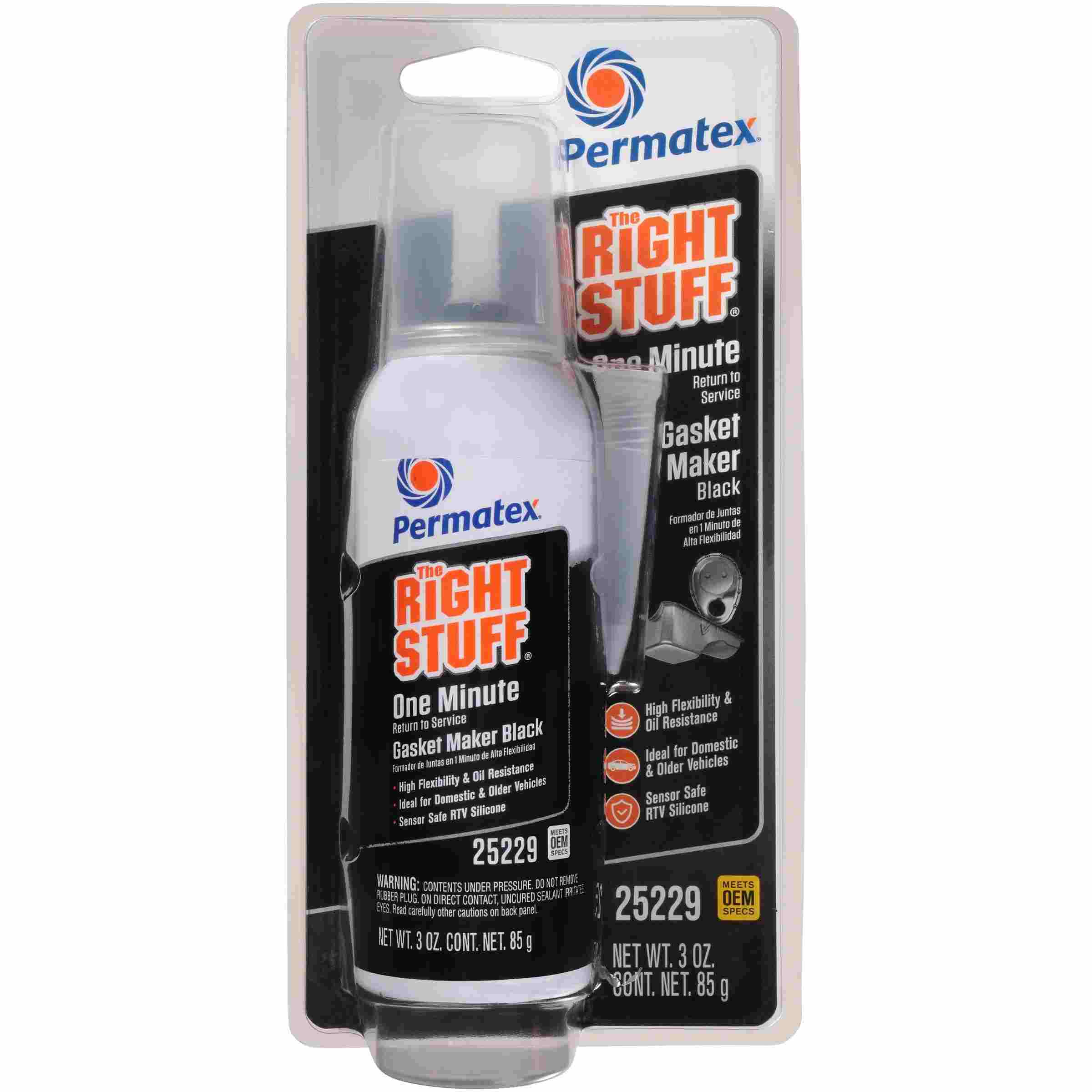 Permatex THE RIGHT STUFF 1 MINUTE GASKET, 3 oz net wt aerosol Power Ca
