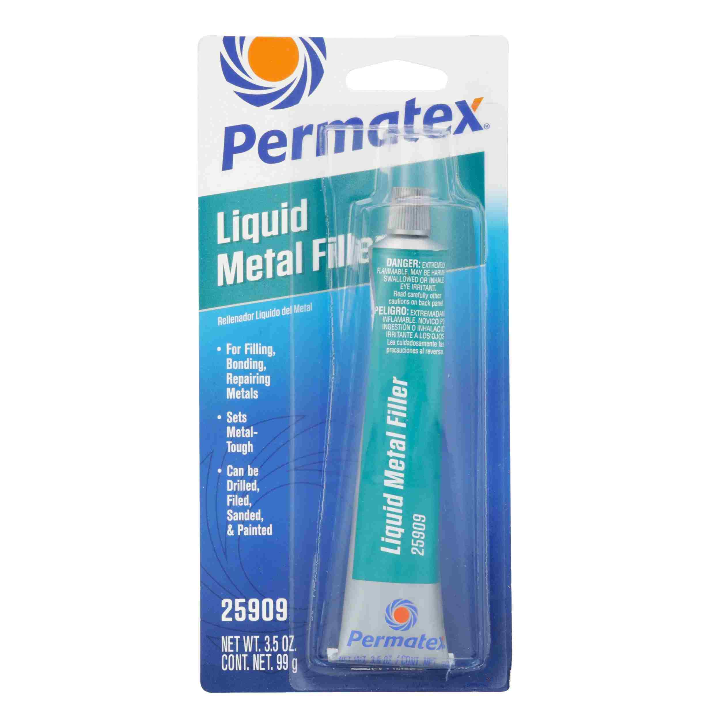 Permatex Liquid Metal Filler, 3.5 fl oz tube, carded, Each