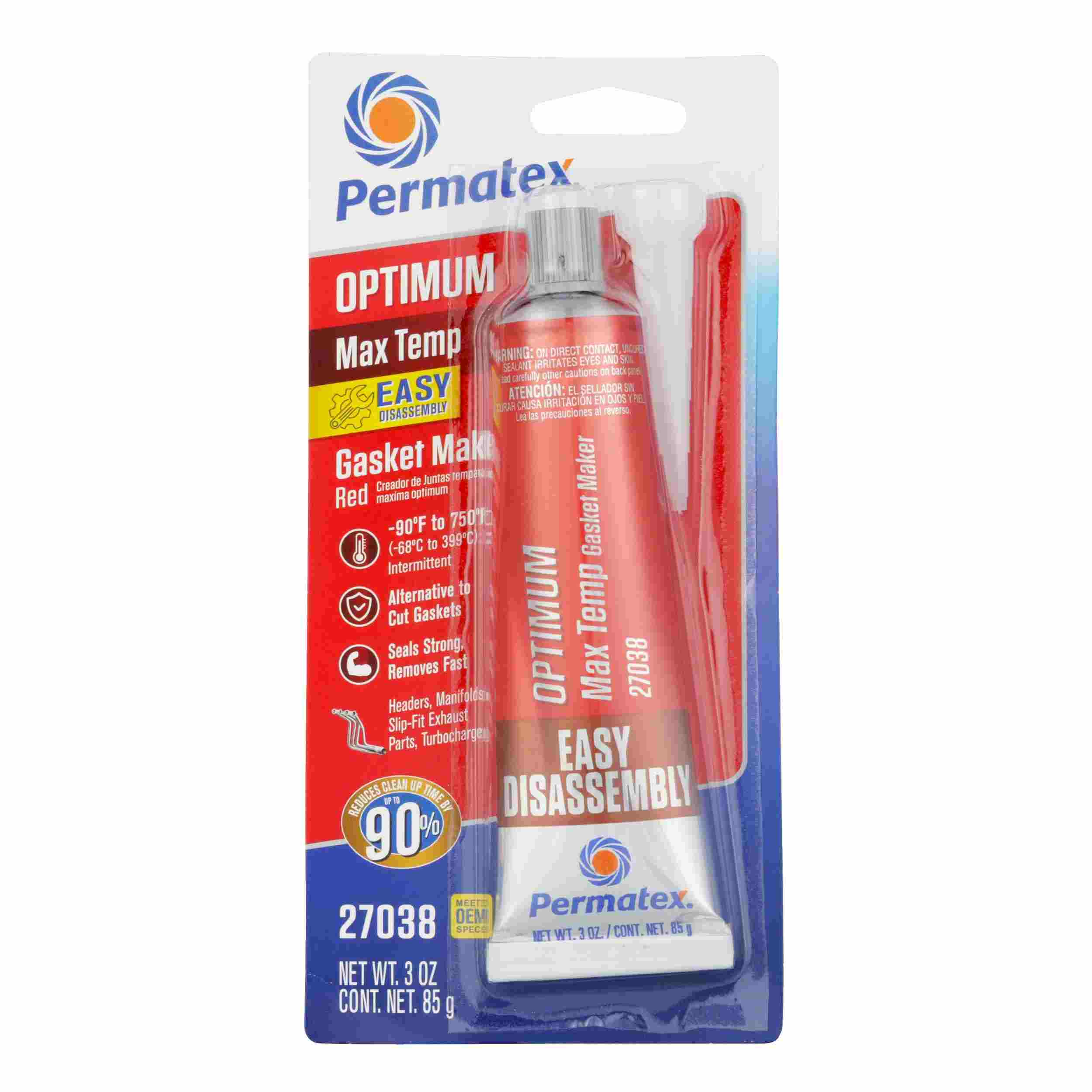 Permatex Optimum Red Max Temperature 3.35oz Tube PEX27038
