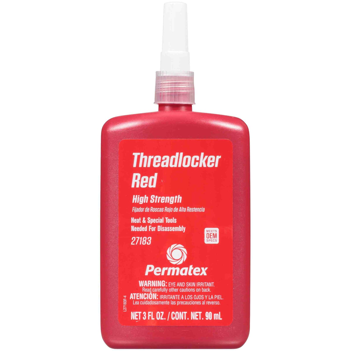 Permatex High Strength Threadlocker Red , 90 mL bottle, Each
