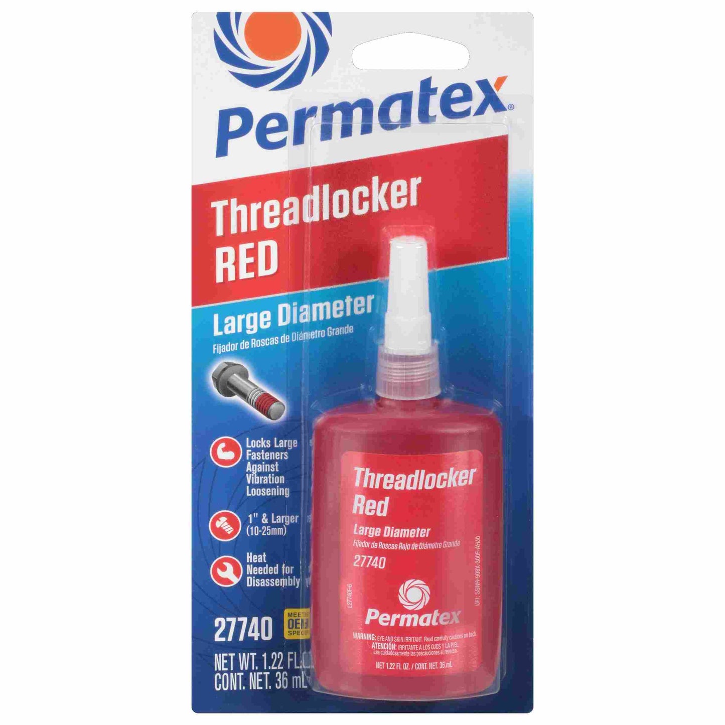 Permatex Large Diameter Threadlocker RED