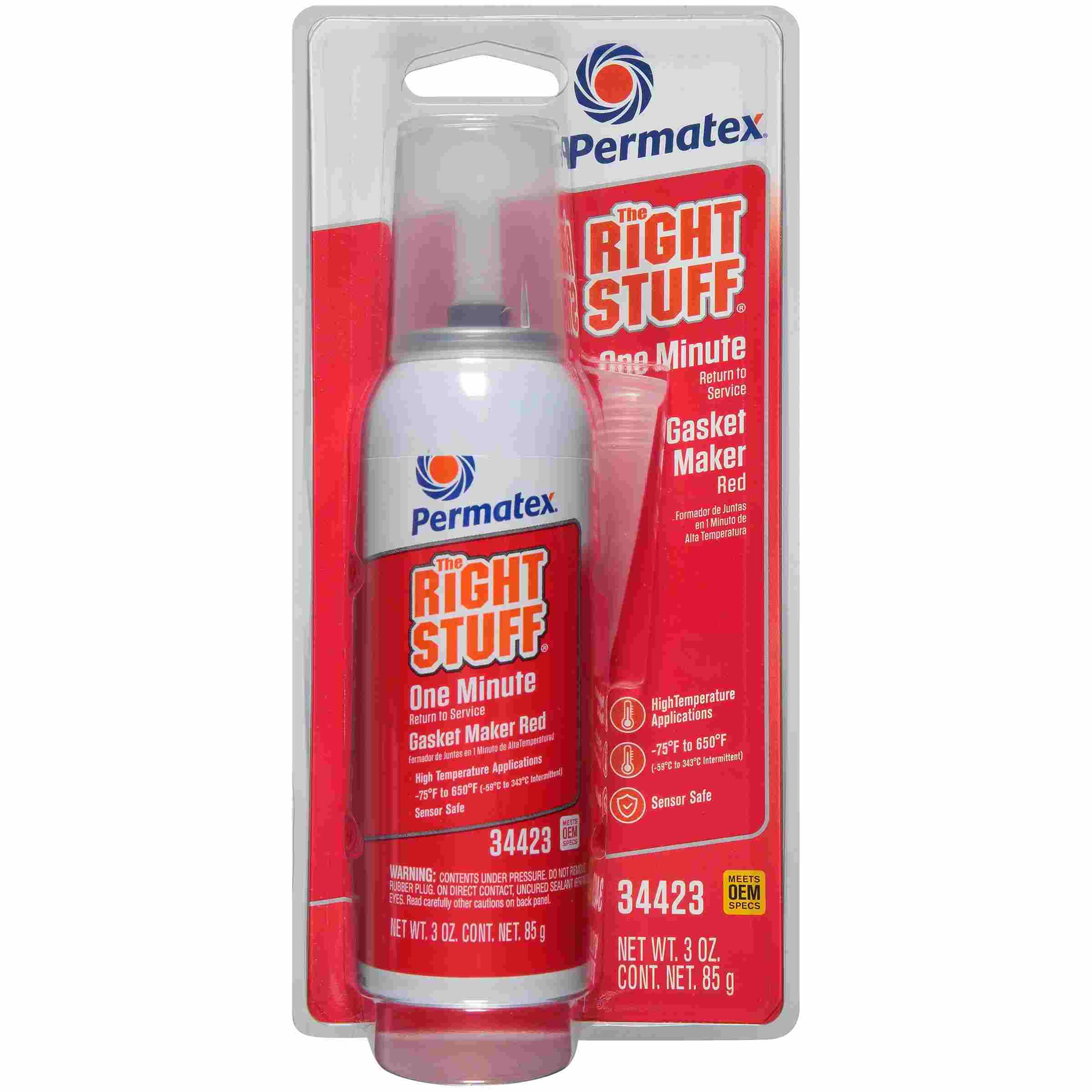 Permatex Right Stuff 1 Minute Red 3oz Can PEX34423