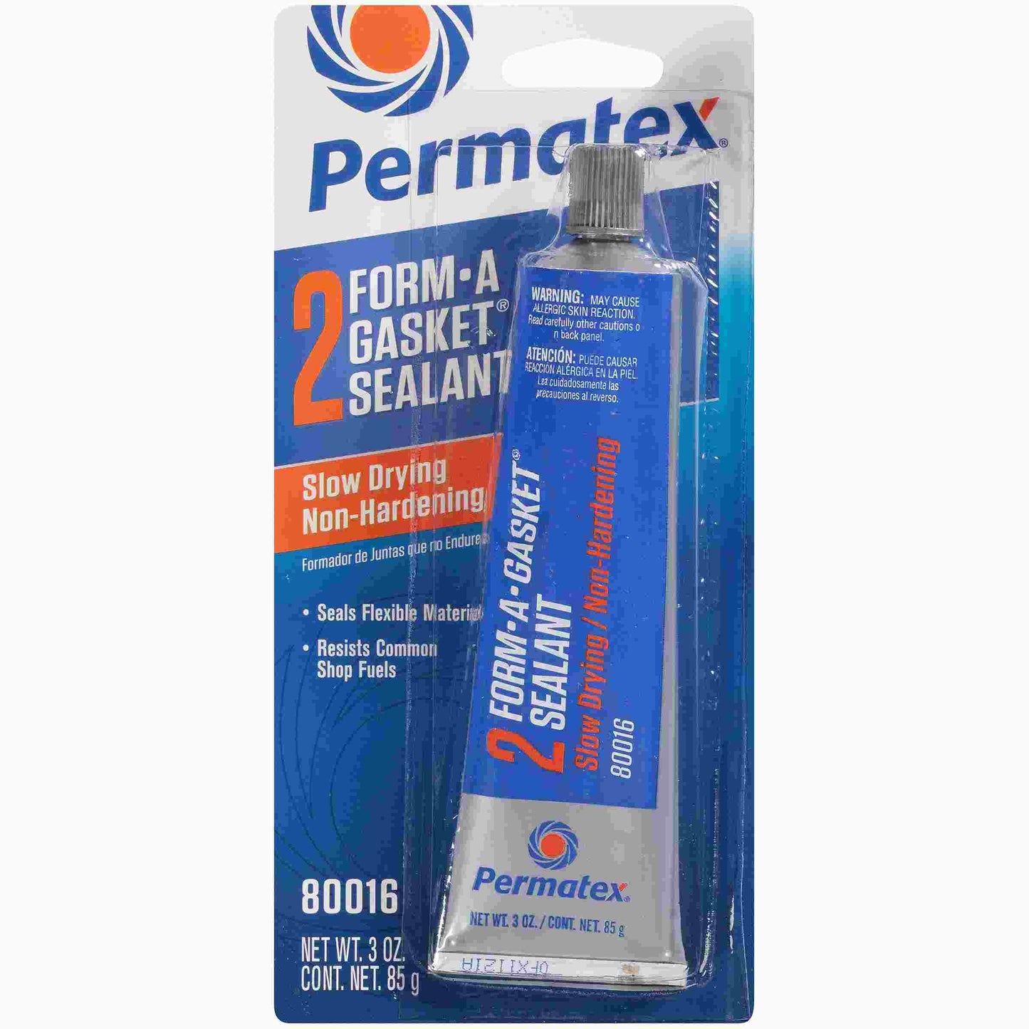 Permatex FORM-A-GASKET #2 Sealant, 3 oz tube, carded, Each 0N5M9