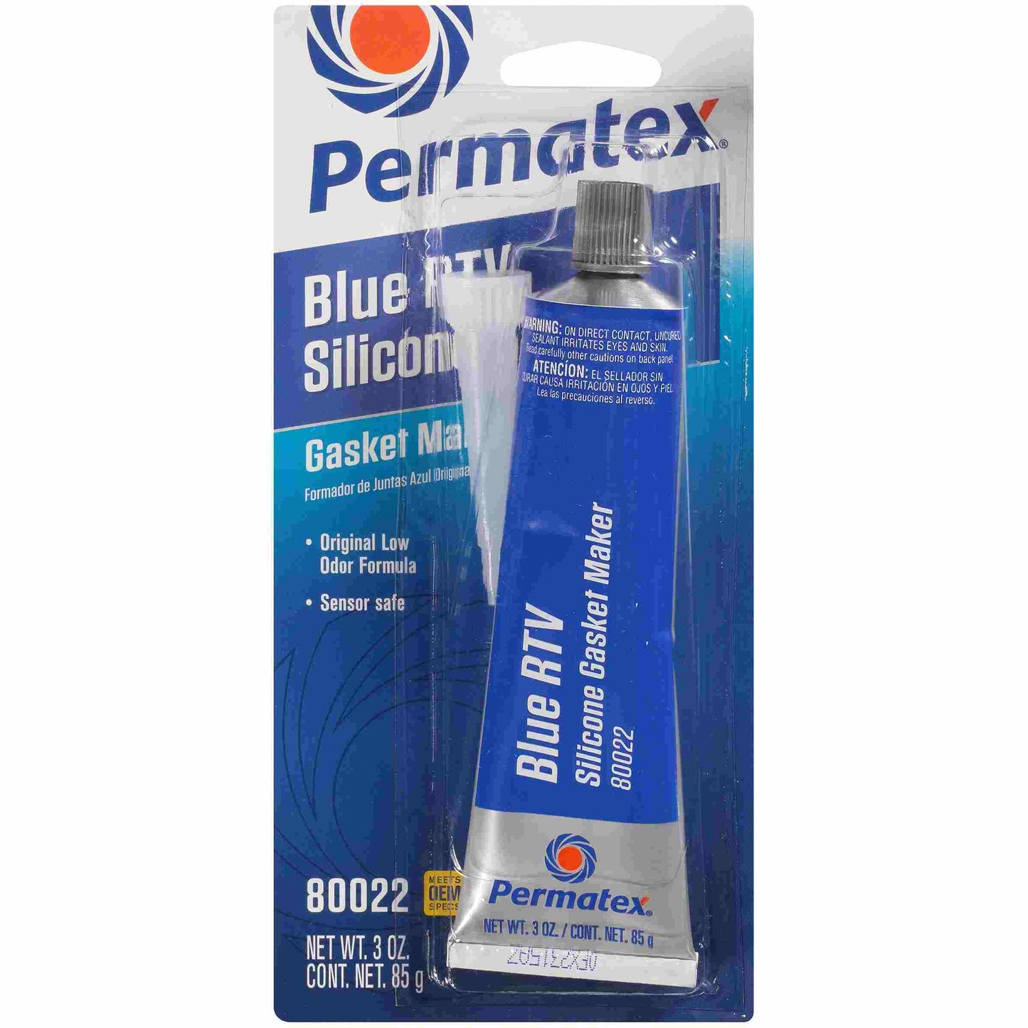 Permatex Sensor Safe Blue RTV Silicone Gasket Maker, 3 oz tube