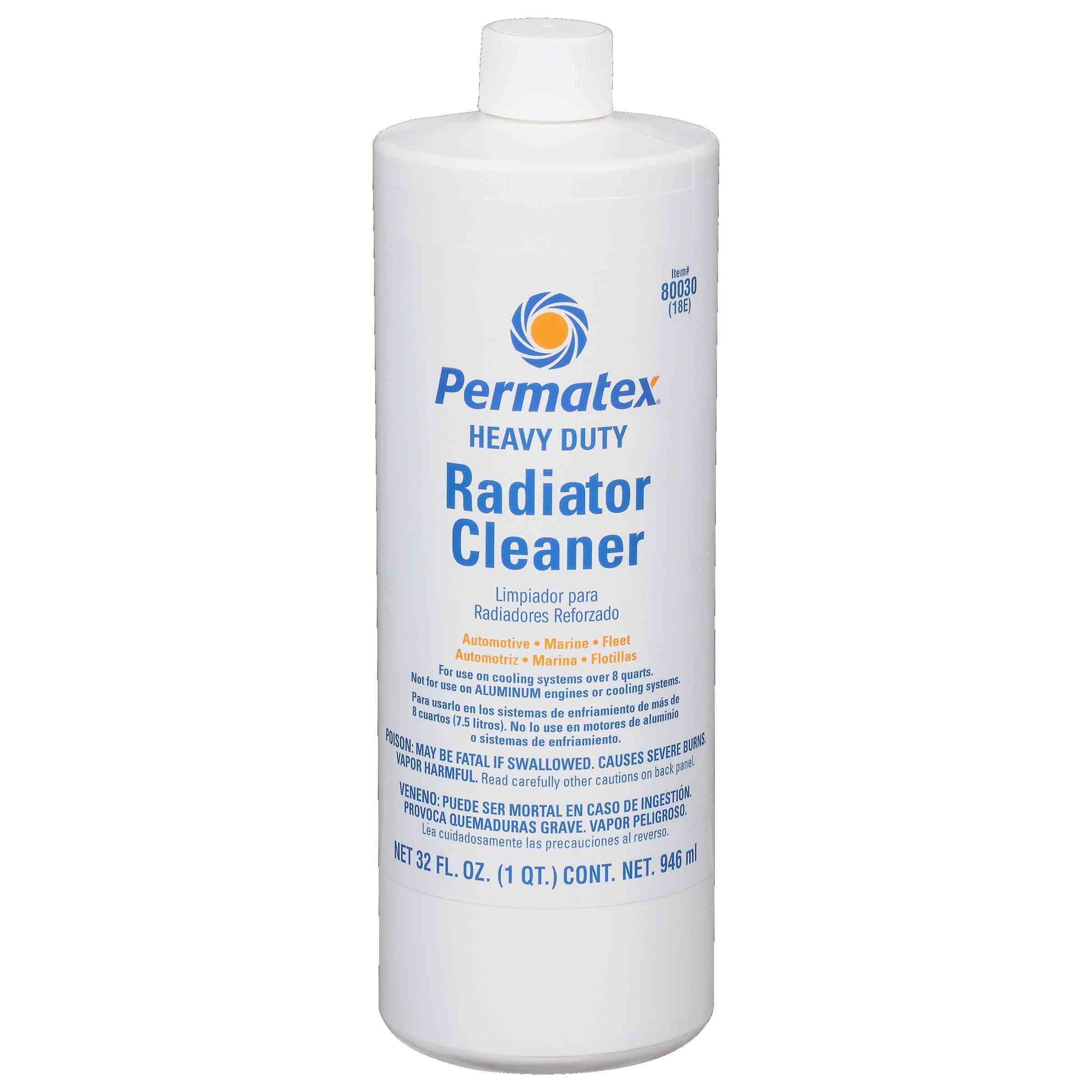 Permatex Heavy Duty Radiator Cleaner , 1 qt plastic bottle, Each