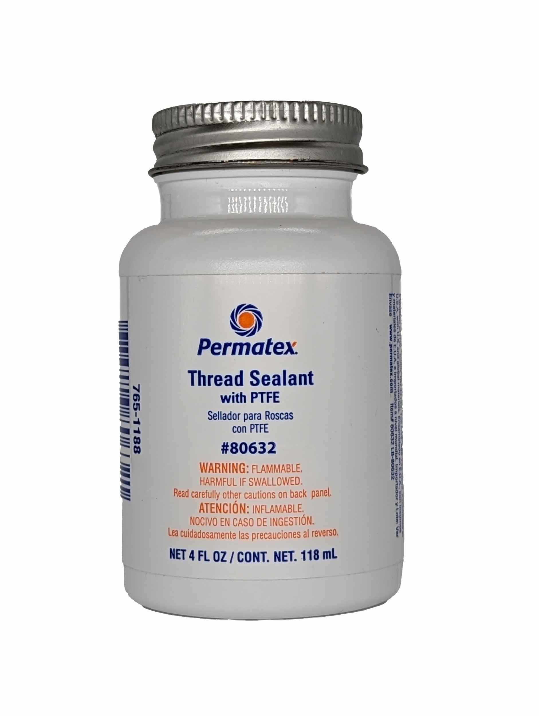 Permatex Thread Sealant with PTFE, 4 oz bottle, Each