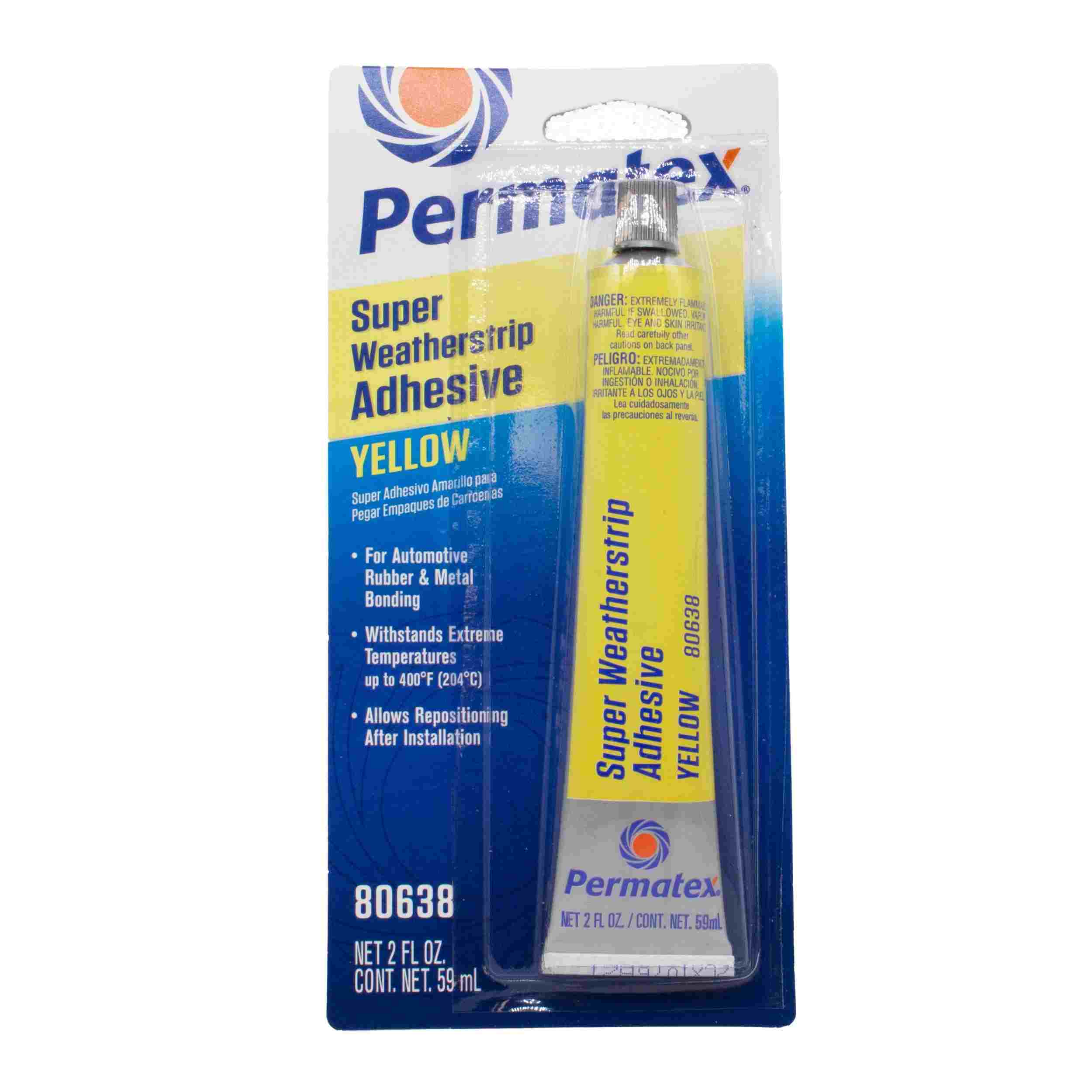 Permatex Super Weatherstrip Adhesive, 2 fl oz tube, carded, Each