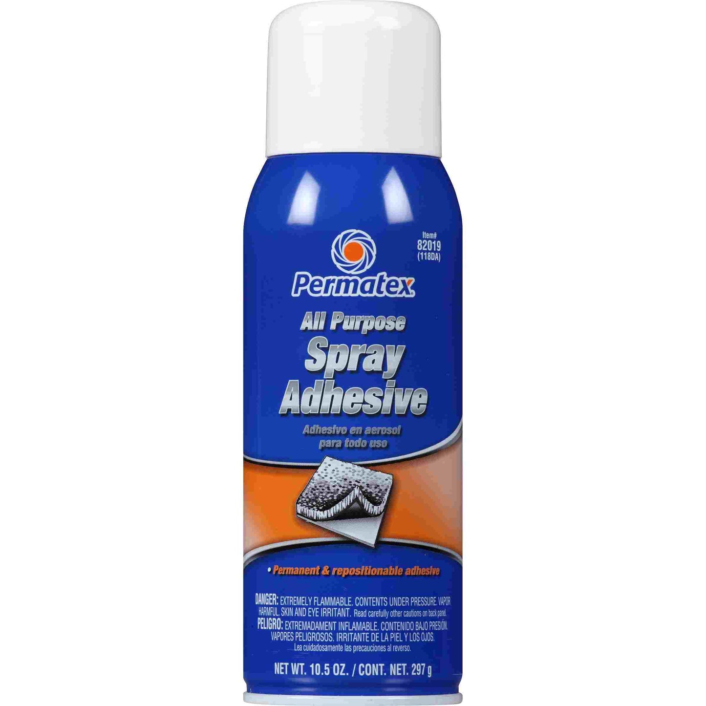 Permatex All-Purpose Spray Adhesive, 16 oz aerosol can, 10.5 oz net wt