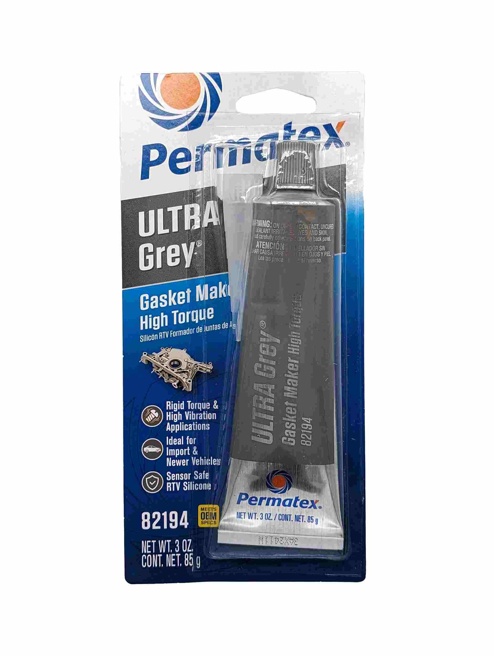 Permatex Ultra Grey Rigid High-Torque RTV Silicone Gasket Maker