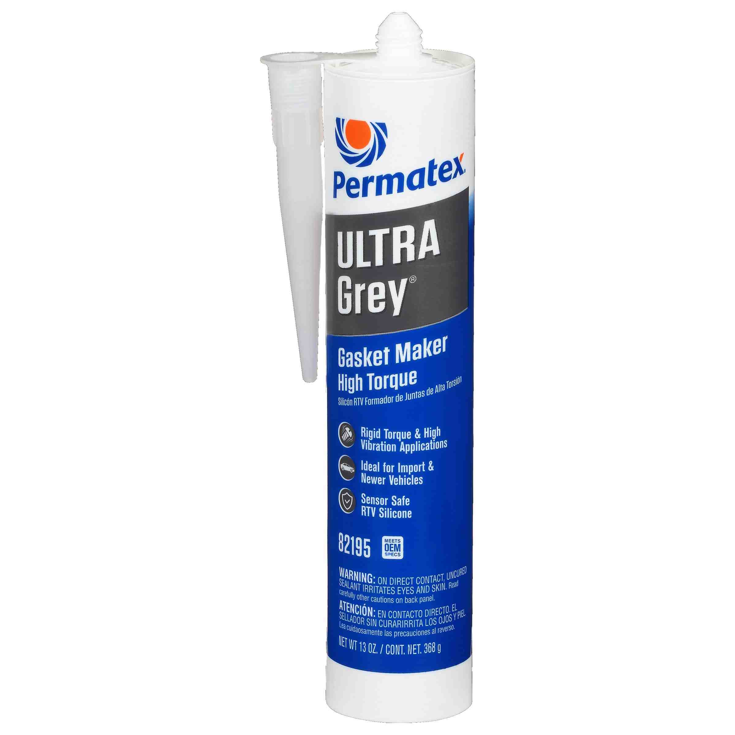 Permatex ULTRA GREY Rigid High-Torque RTV Silicone Gasket Maker, 13 oz