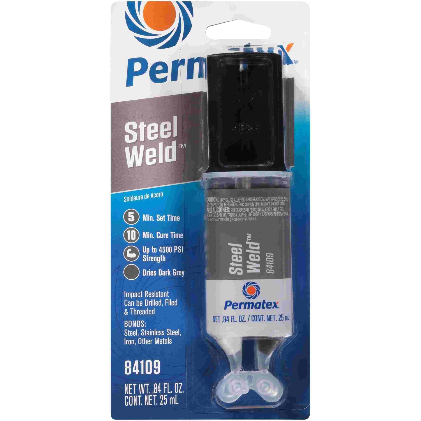 Permatex PERMAPOXY 4 Minute Multi-Metal Epoxy -- Grey, .84 fl oz dual
