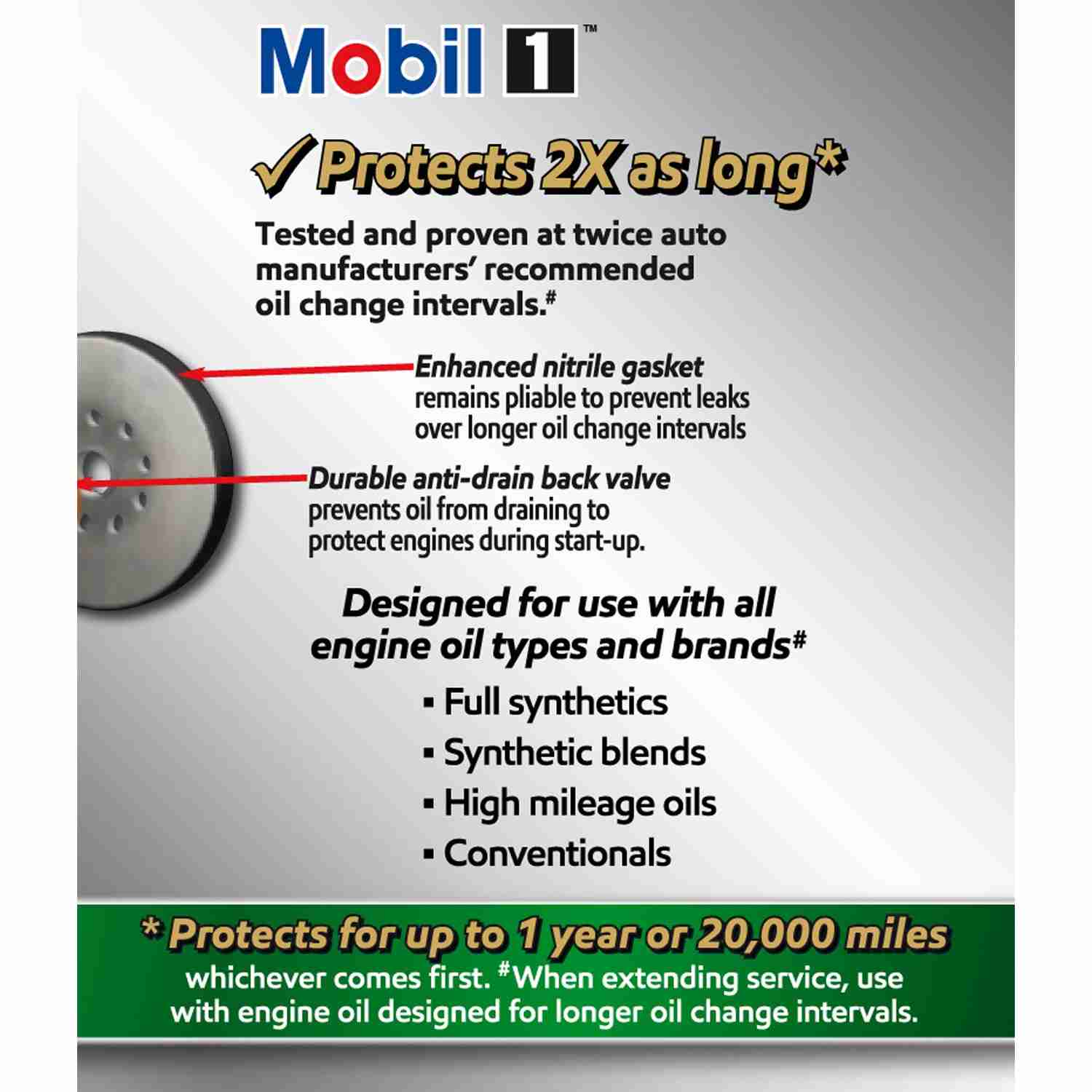Mobil 1 Extended Perform ance Oil Filter M1-103A MOBM1-103A