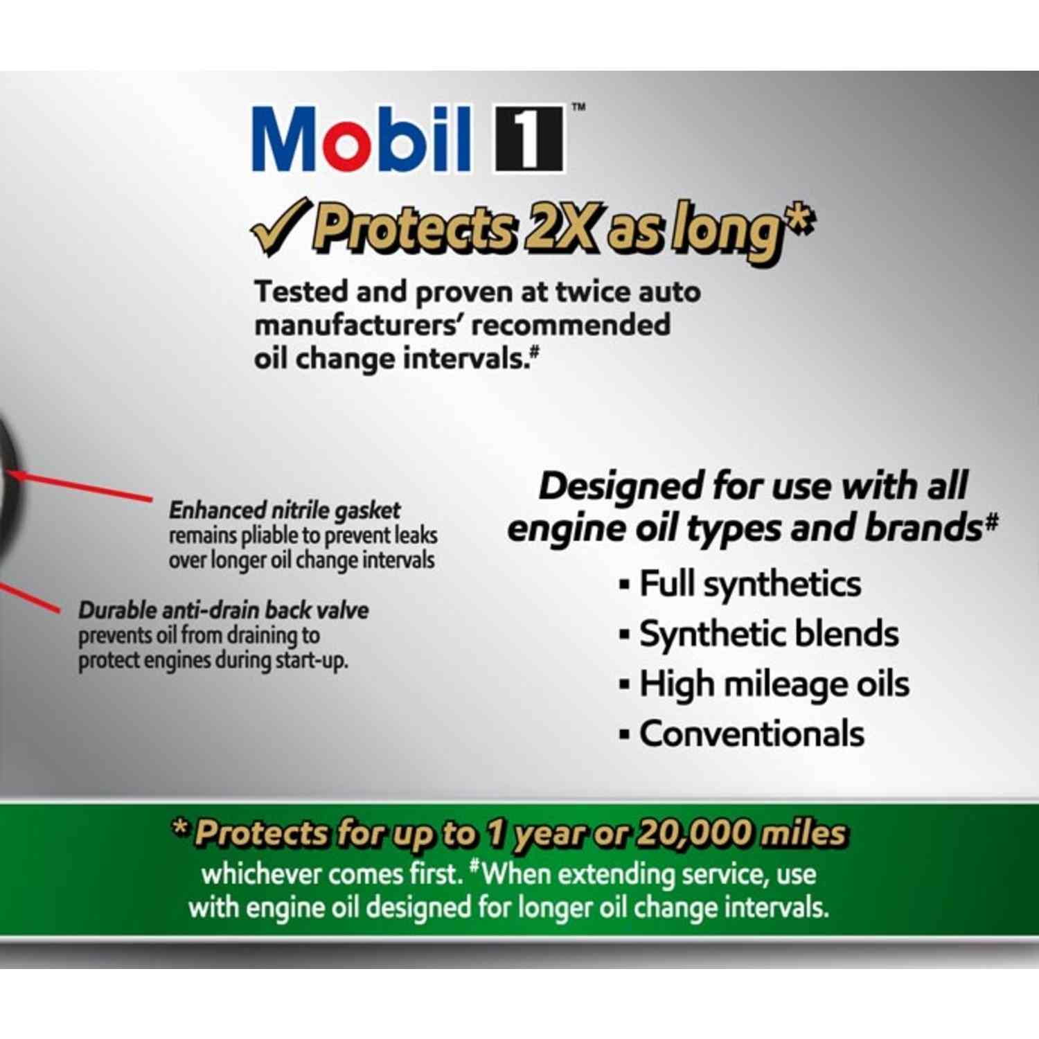 Mobil 1 Extended Perform ance Oil Filter M1-111A MOBM1-111A