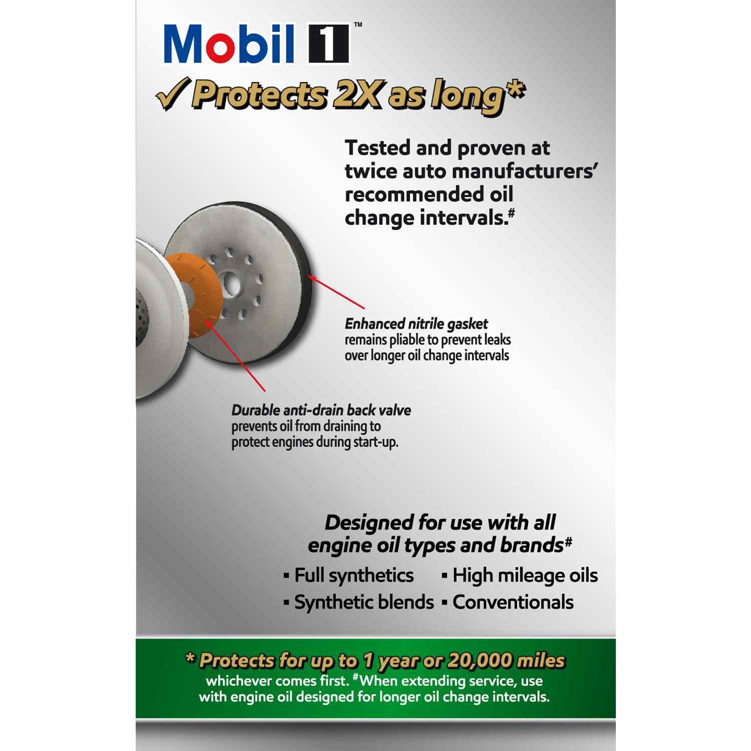 Mobil 1 Extended Perform ance Oil Filter M1-206A MOBM1-206A