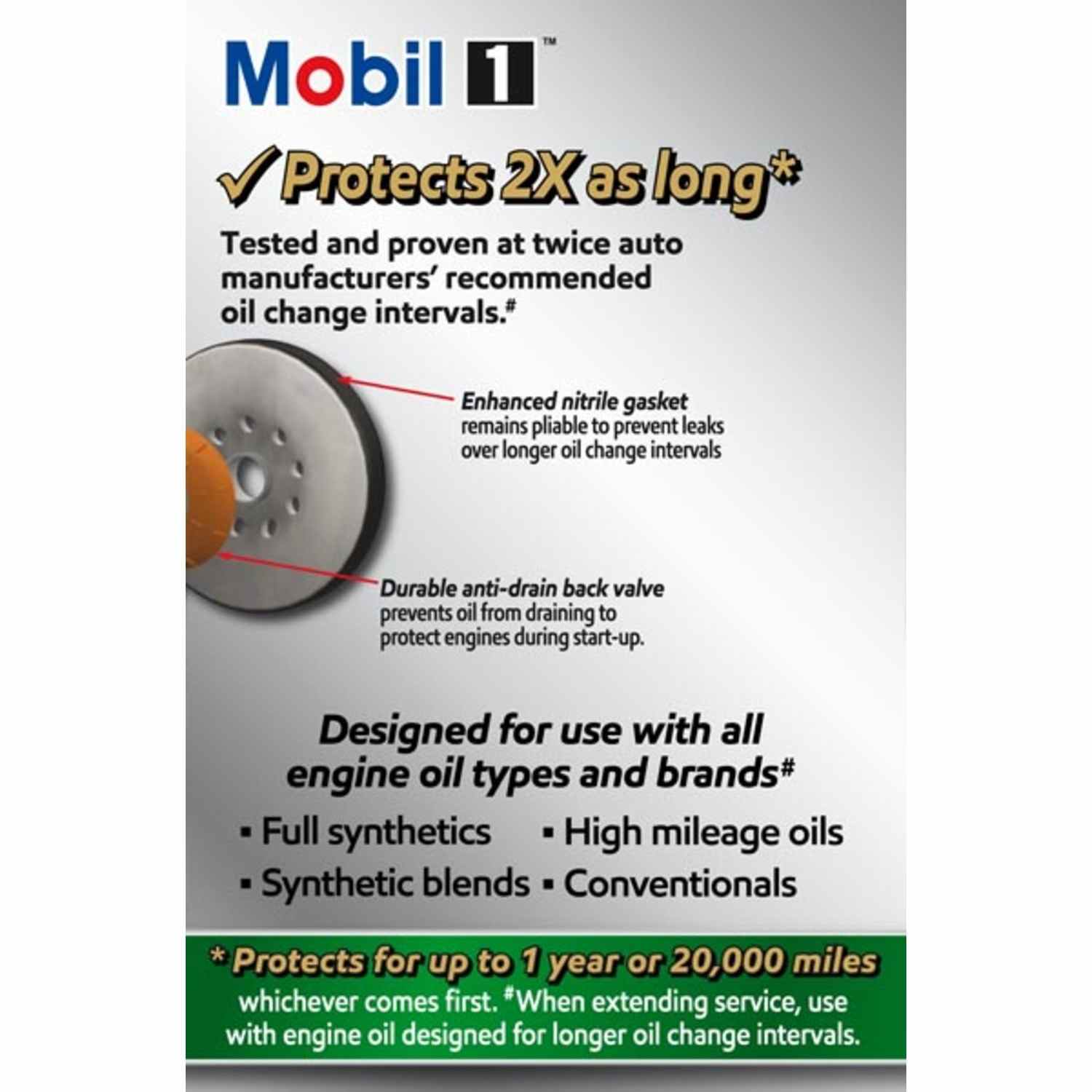 Mobil 1 Extended Perform ance Oil Filter M1-303A MOBM1-303A