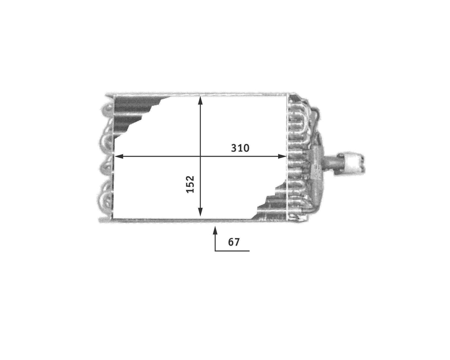 MAHLE Behr A/C Evaporator Core 351210791
