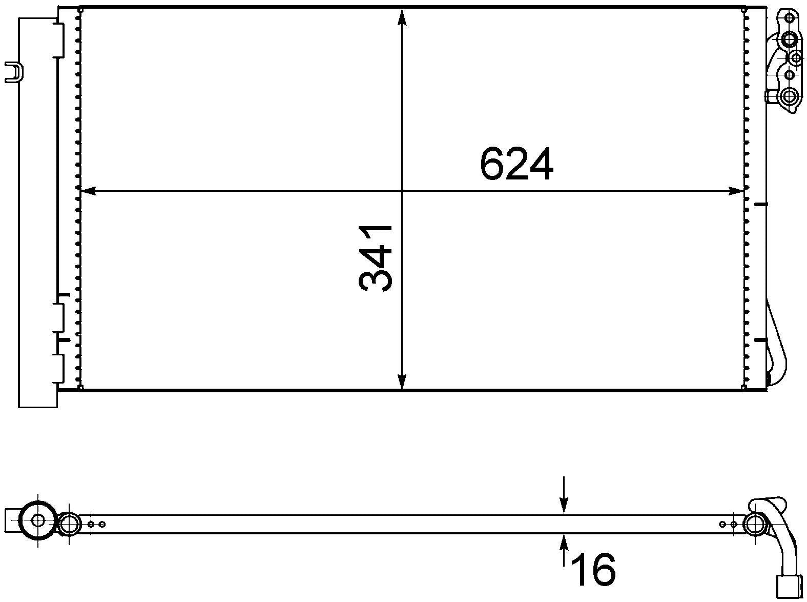 MAHLE Behr A/C Condenser 351302621