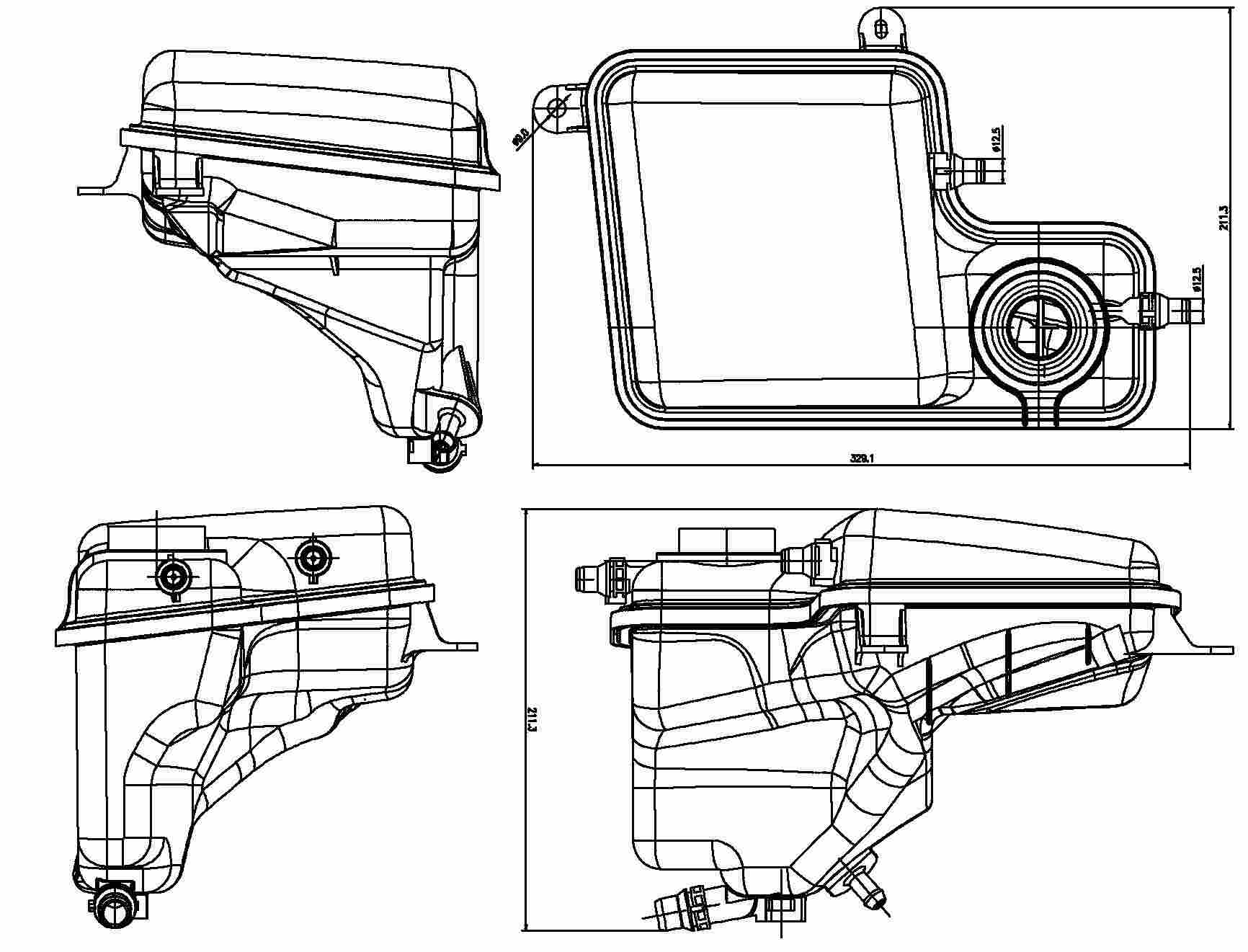 MAHLE Behr Engine Coolant Reservoir 376789711