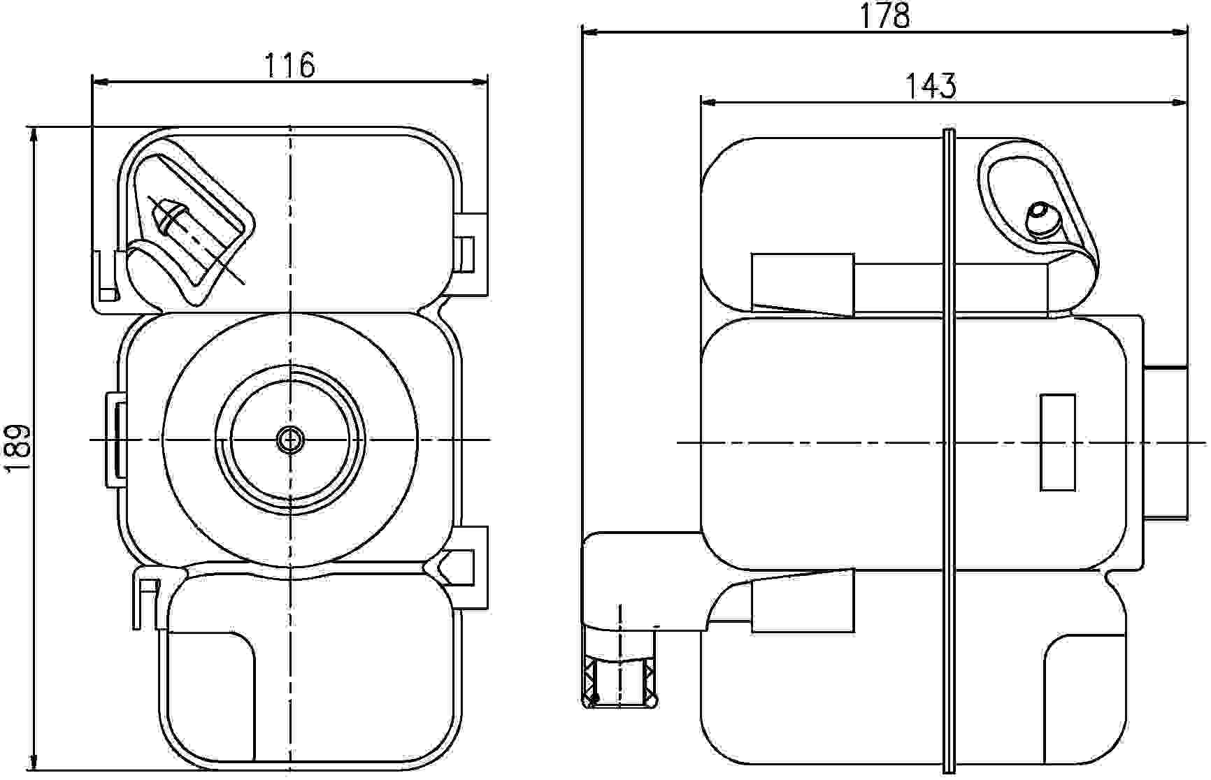 MAHLE Behr Engine Coolant Reservoir 376789741