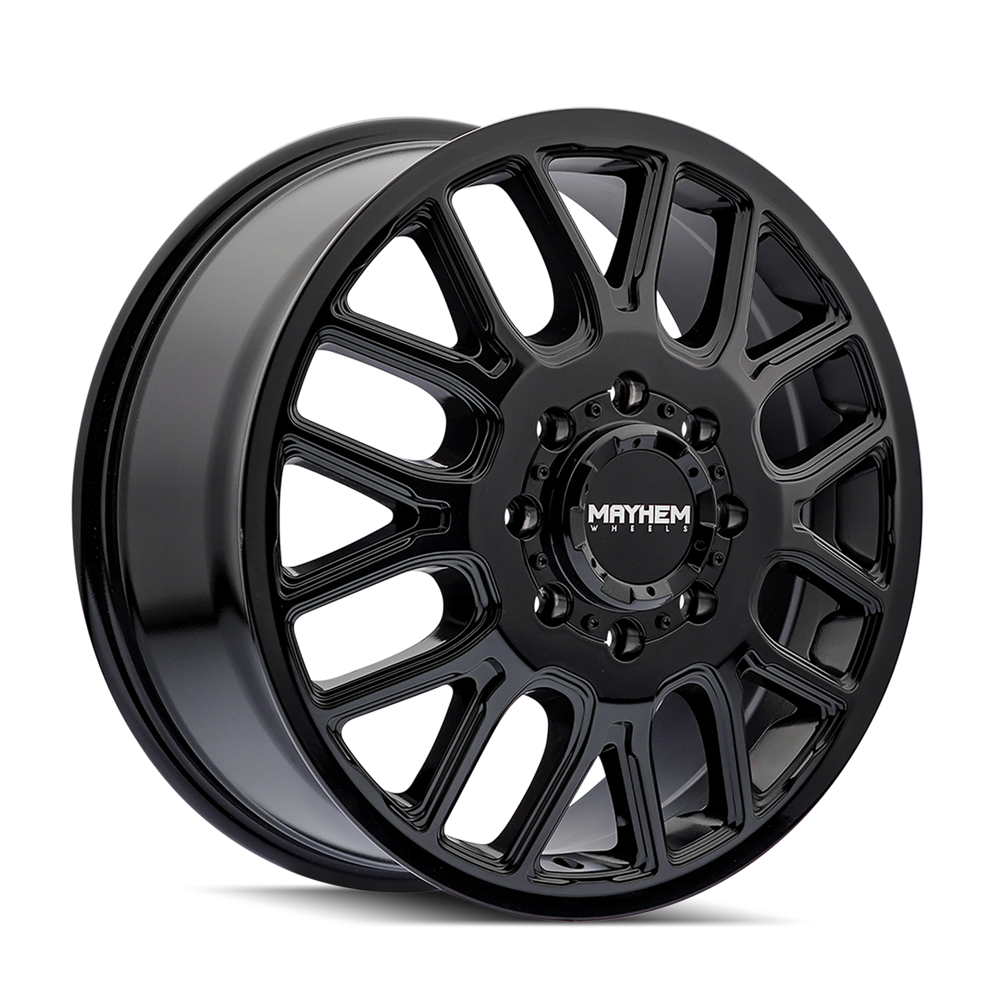 Mayhem 8107D Cogent Dually 20x8.25 / 8x165.1 BP / 115mm Offset / 121.3mm Hub Gloss Black Wheel 8107D-2881BF115