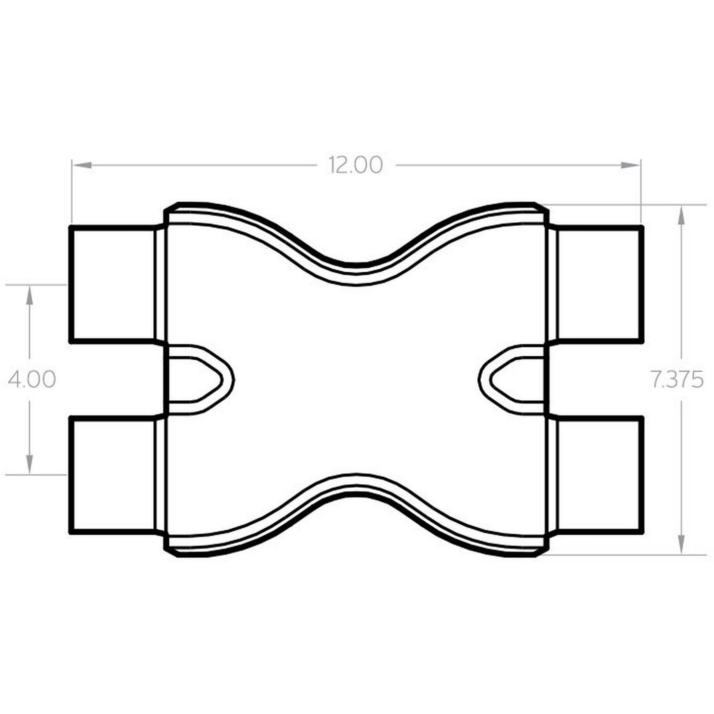 MagnaFlow Exhaust Products Stainless X-Pipe 2.25in In/Out Universal MAG10790
