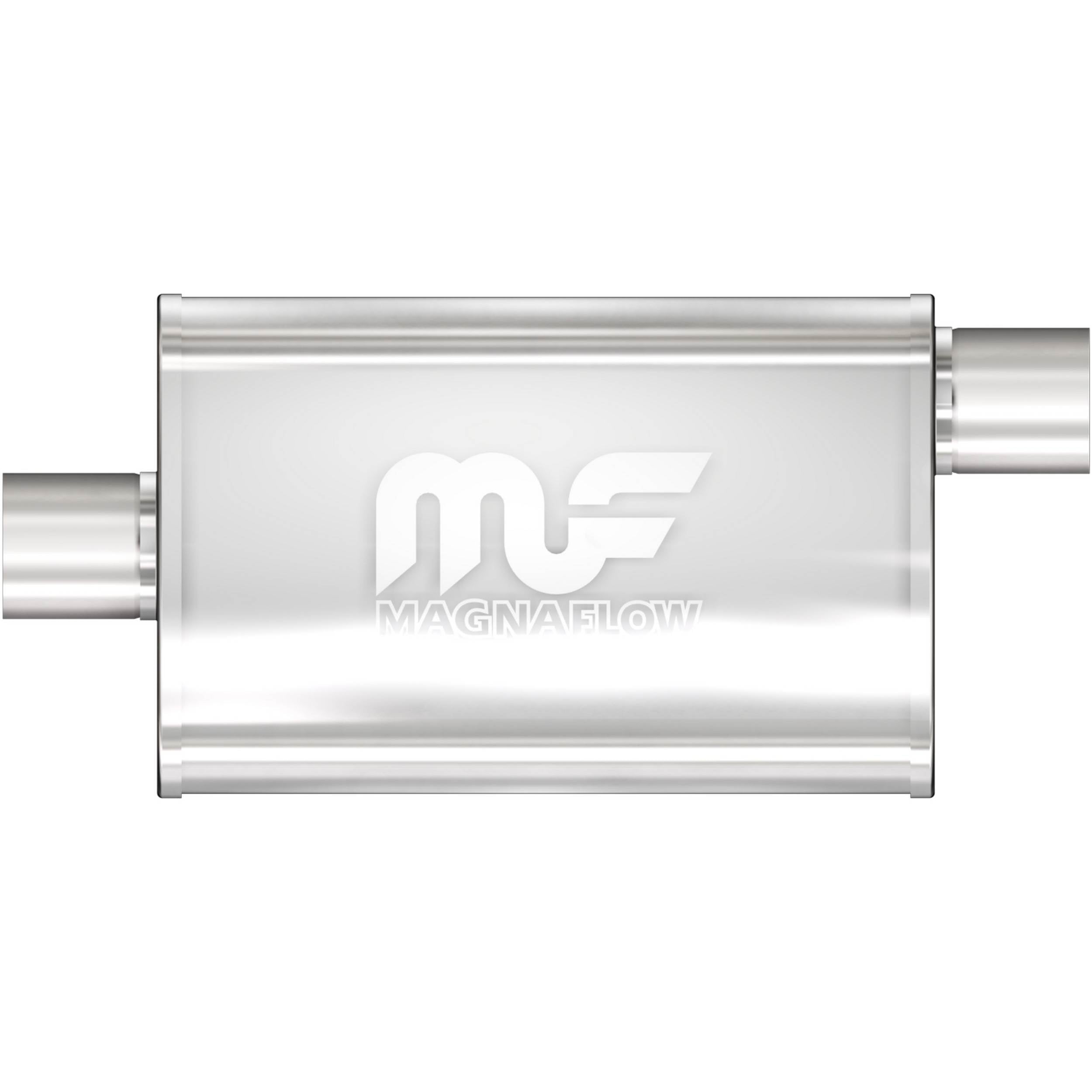 MagnaFlow Exhaust Products Stainless Muffler 2.5in Offset In/Center Out MAG11256