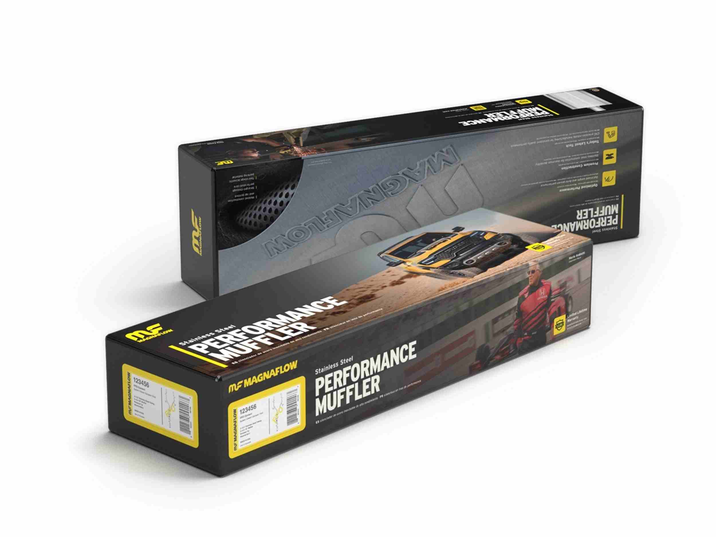 MagnaFlow Exhaust Products Stainless Muffler 2.5in Dual In / Dual Out MAG12468